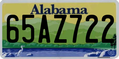 AL license plate 65AZ722