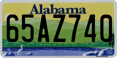 AL license plate 65AZ740