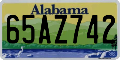 AL license plate 65AZ742
