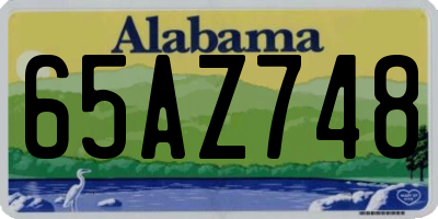 AL license plate 65AZ748