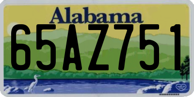 AL license plate 65AZ751