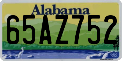 AL license plate 65AZ752