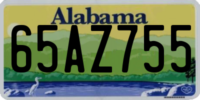 AL license plate 65AZ755