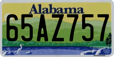 AL license plate 65AZ757