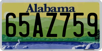 AL license plate 65AZ759