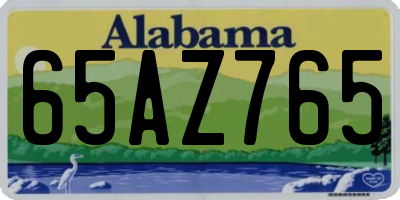 AL license plate 65AZ765