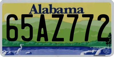 AL license plate 65AZ772