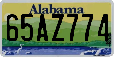 AL license plate 65AZ774