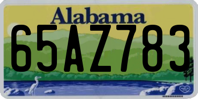 AL license plate 65AZ783