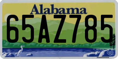 AL license plate 65AZ785