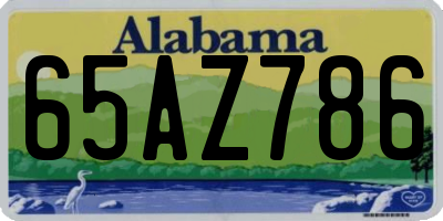 AL license plate 65AZ786