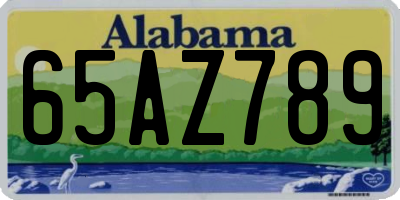 AL license plate 65AZ789