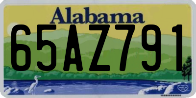 AL license plate 65AZ791
