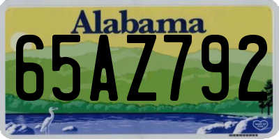 AL license plate 65AZ792