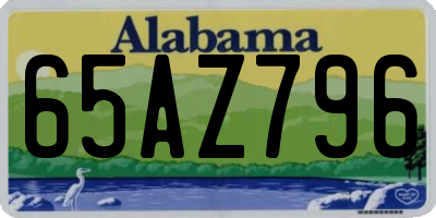 AL license plate 65AZ796