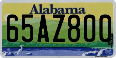 AL license plate 65AZ800