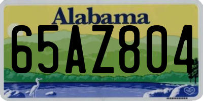 AL license plate 65AZ804