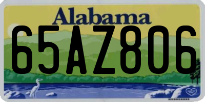 AL license plate 65AZ806