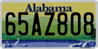 AL license plate 65AZ808