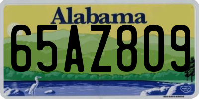 AL license plate 65AZ809