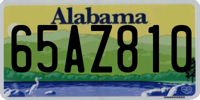 AL license plate 65AZ810