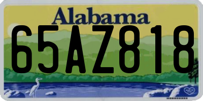 AL license plate 65AZ818