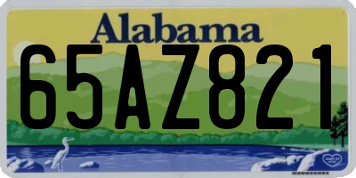 AL license plate 65AZ821