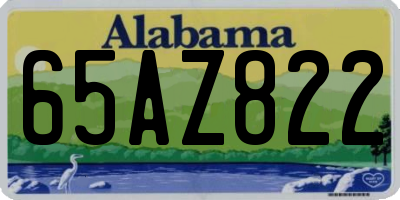 AL license plate 65AZ822