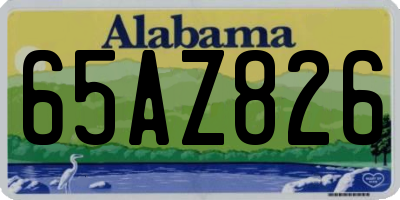 AL license plate 65AZ826