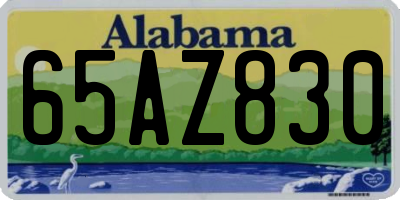 AL license plate 65AZ830