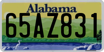 AL license plate 65AZ831