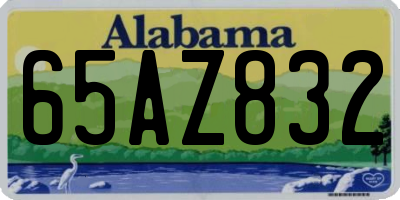 AL license plate 65AZ832