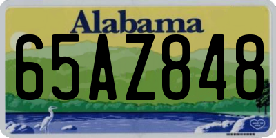 AL license plate 65AZ848