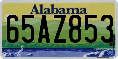 AL license plate 65AZ853