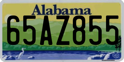 AL license plate 65AZ855