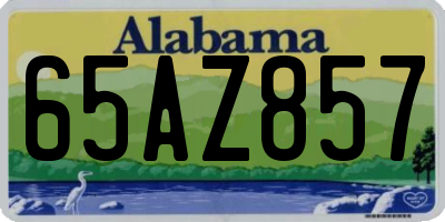 AL license plate 65AZ857