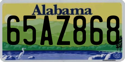 AL license plate 65AZ868