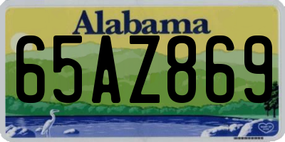 AL license plate 65AZ869