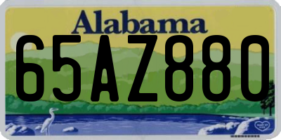 AL license plate 65AZ880