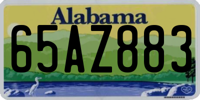 AL license plate 65AZ883
