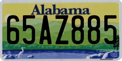 AL license plate 65AZ885