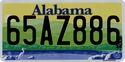 AL license plate 65AZ886