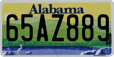 AL license plate 65AZ889