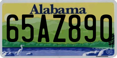AL license plate 65AZ890