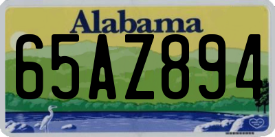 AL license plate 65AZ894