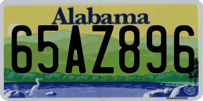 AL license plate 65AZ896