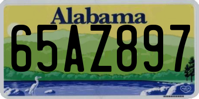 AL license plate 65AZ897