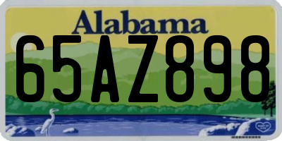 AL license plate 65AZ898