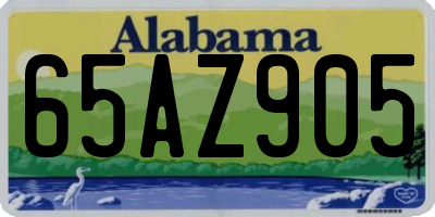 AL license plate 65AZ905