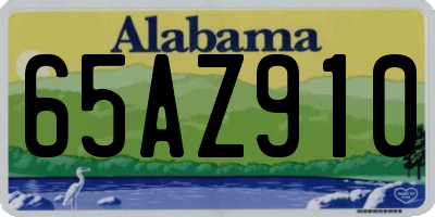 AL license plate 65AZ910